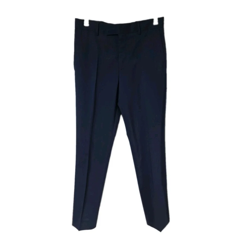 Louis Vuitton Rare Uniforms Mens Navy Slim HEMMED Trousers Size EU 44/US 28